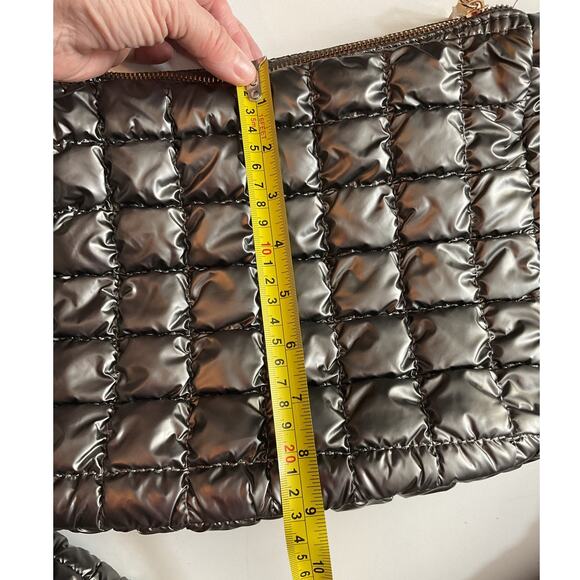 Jen & Co. / Jacqueline Silver Gray Quilted Satchel Shoulder Bag - Picture 4 of 8